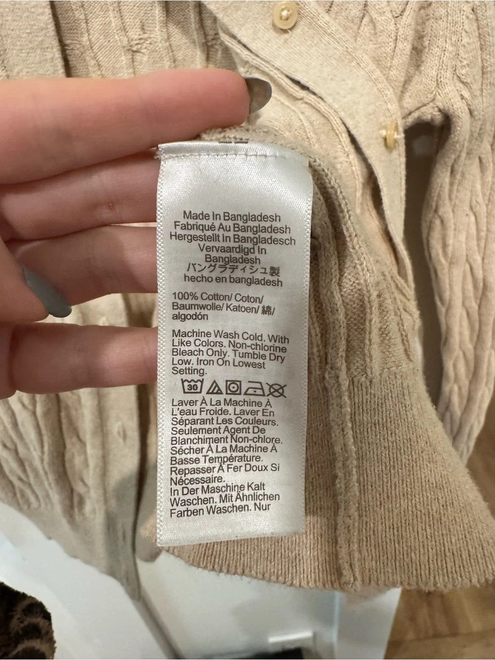 J. Crew Women's Cable-Knit Cardigan in Light Beige